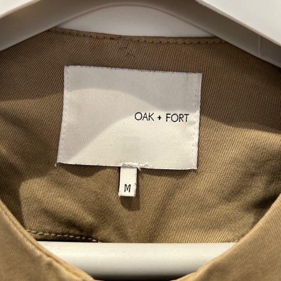 Oak + Fort Minimal Khaki Duster Coat - Picture 2 of 9